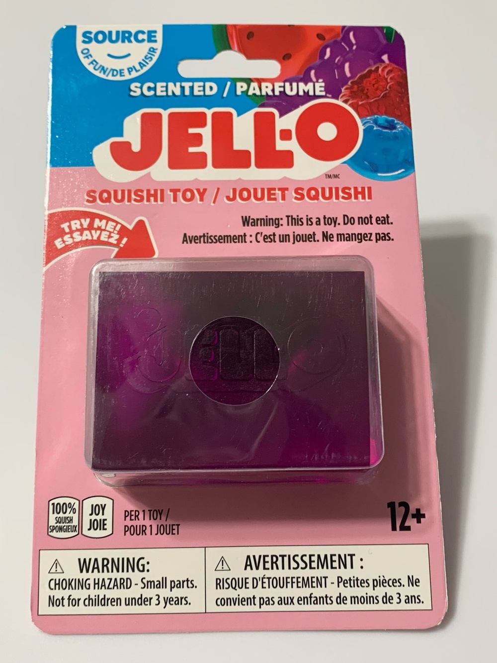 Jello Squishi GRAPE Scented Toy JELL-O Squishy NEW Purple